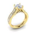 14kt Yellow Gold Round Diamond Womens Engagement Ring
