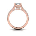 14kt Rose Gold Oval Diamond Womens Engagement Ring