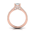 18kt Rose Gold Oval Diamond Engagement Ring