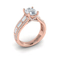18kt Rose Gold Oval Diamond Engagement Ring