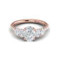 14kt Rose Gold Oval Diamond Five-Stone Engagement Ring