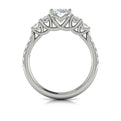 14K White Gold Five-Stone Oval Diamond Engagement Ring