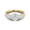 18kt Yellow Gold Oval Diamond Five-Stone Engagement Ring