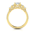 18kt Yellow Gold Oval Diamond Five-Stone Engagement Ring