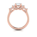 18kt Rose Gold Emerald Cut Five-Stone Engagement Ring