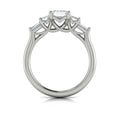 14K White Gold Emerald Cut Five-Stone Engagement Ring