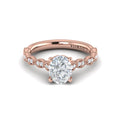 14kt Rose Gold Oval Diamond Unity Engagement Ring