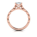 14kt Rose Gold Oval Diamond Unity Engagement Ring