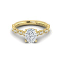 14kt Yellow Gold Oval Diamond Unity Engagement Ring