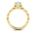14kt Yellow Gold Oval Diamond Unity Engagement Ring