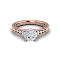 18kt Rose Gold Hidden Halo Diamond Engagement Ring