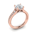 18kt Rose Gold Hidden Halo Diamond Engagement Ring