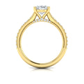 14kt Yellow Gold Oval Diamond Vintage Split Shank Ring