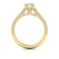 18kt Yellow Gold Oval Diamond Vintage Split Shank Ring