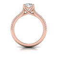 14kt Rose Gold Round Diamond Engagement Ring