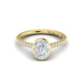 18kt Yellow Gold Classic Oval Diamond Engagement Ring