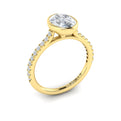 18kt Yellow Gold Classic Oval Diamond Engagement Ring