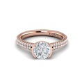 14kt Rose Gold Round Diamond Classic Engagement Ring