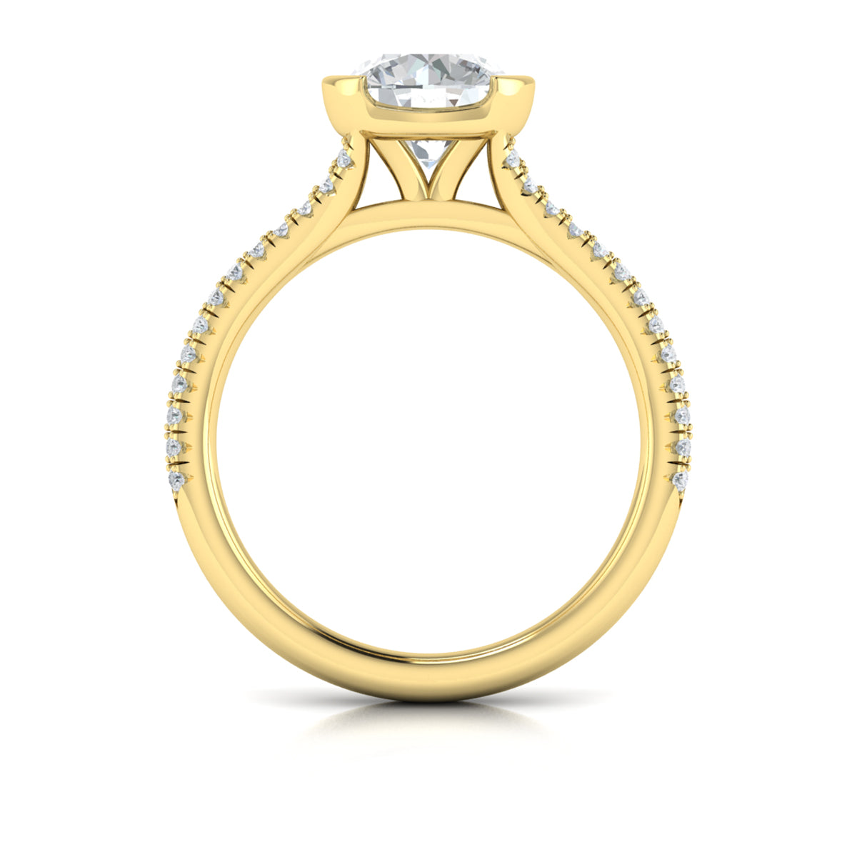 14kt Yellow Gold Round Diamond Classic Engagement Ring