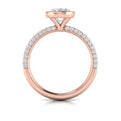 14kt Rose Gold Oval Diamond Bezel Engagement Ring