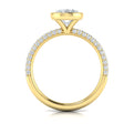 14kt Yellow Gold Oval Diamond Bezel Engagement Ring