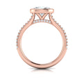 14kt Rose Gold Oval Diamond Bezel Engagement Ring