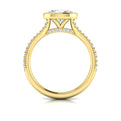 14kt Yellow Gold Oval Diamond Bezel Engagement Ring