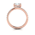 14kt Rose Gold Oval Diamond Celestial Engagement Ring
