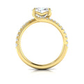 14kt Yellow Gold Oval Diamond Celestial Engagement Ring