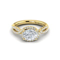 14kt Yellow Gold Oval Diamond Embrace Engagement Ring