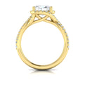 14kt Yellow Gold Oval Diamond Embrace Engagement Ring