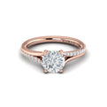 14kt Rose Gold Split Shank Diamond Engagement Ring