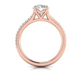14kt Rose Gold Split Shank Diamond Engagement Ring