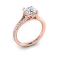 14kt Rose Gold Split Shank Diamond Engagement Ring