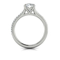 14K White Gold Split Shank Diamond Engagement Ring