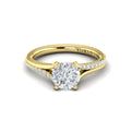 18kt Yellow Gold Split Shank Diamond Engagement Ring