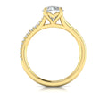 18kt Yellow Gold Split Shank Diamond Engagement Ring
