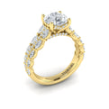 14kt Yellow Gold Round Diamond Harmony Engagement Ring