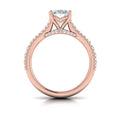 14kt Rose Gold Oval Diamond Bridal Ring