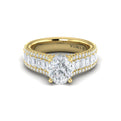 14kt Yellow Gold Oval Diamond Cathedral Engagement Ring