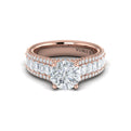 14kt Rose Gold Oval Diamond Bridal Ring