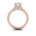 14kt Rose Gold Oval Diamond Bridal Ring