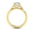 14kt Yellow Gold Round Diamond Hidden Halo Ring