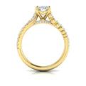 18kt Yellow Gold Oval Diamond Womens Engagement Ring