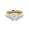 18kt Yellow Gold Oval Diamond Womens Engagement Ring