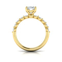 18kt Yellow Gold Oval Diamond Womens Engagement Ring