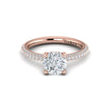 14kt Rose Gold Diamond Hidden Halo Engagement Ring
