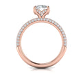 14kt Rose Gold Diamond Hidden Halo Engagement Ring