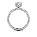 14K White Gold Hidden Halo Diamond Engagement Ring