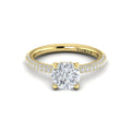18kt Yellow Gold Diamond Hidden Halo Engagement Ring